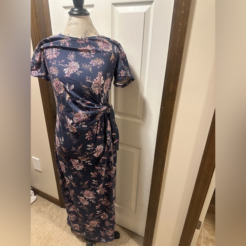 Maurices Navy Floral Midi Dress